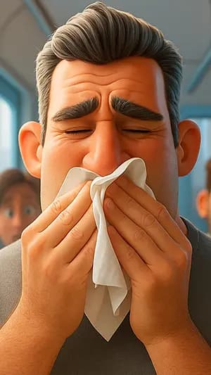 Holding A Sneeze